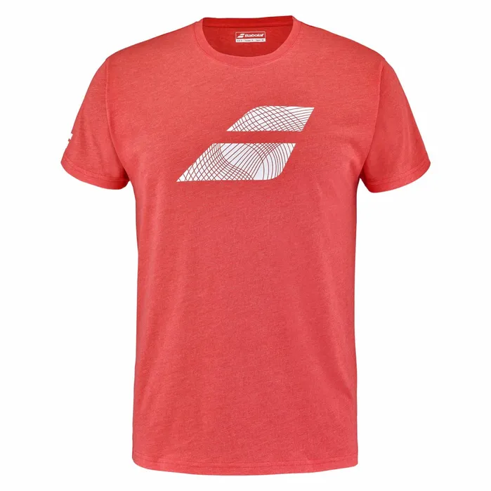 Men Tops Babolat Exercise Big Flag Tee Heather Red