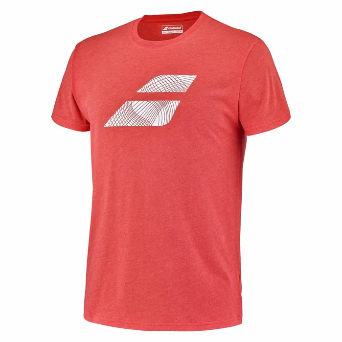 Men Tops Babolat Exercise Big Flag Tee Heather Red