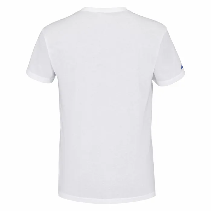 Men Tops Babolat Exercise Big Flag Tee Heather White
