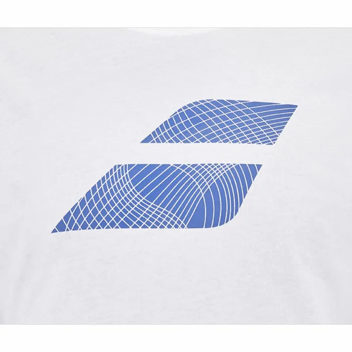 Men Tops Babolat Exercise Big Flag Tee Heather White