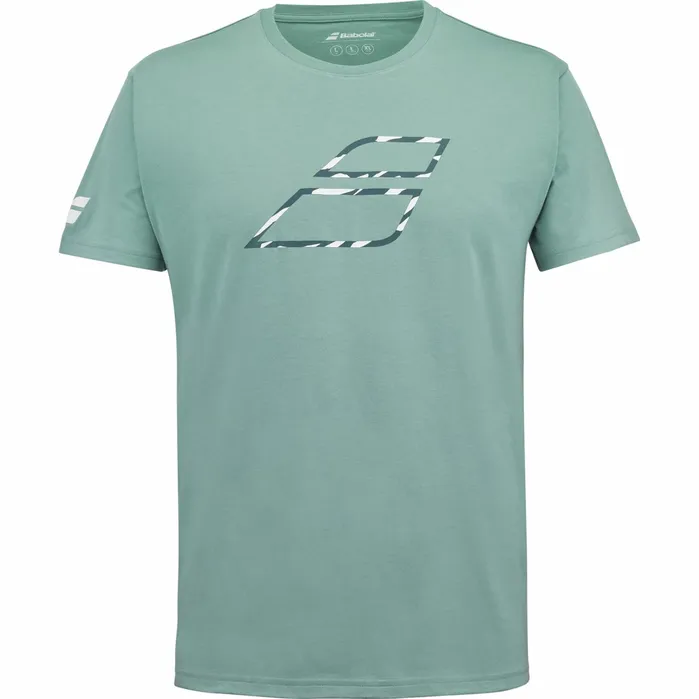 Men Tops Babolat Exercise Big Flag Tee Men Green