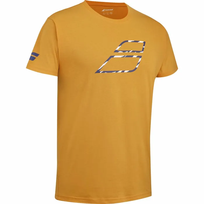 Men Tops Babolat Exercise Big Flag Tee Men Orange