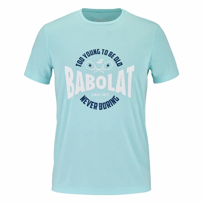 Men Tops Babolat Exercise Graphic Tee Heather Blue