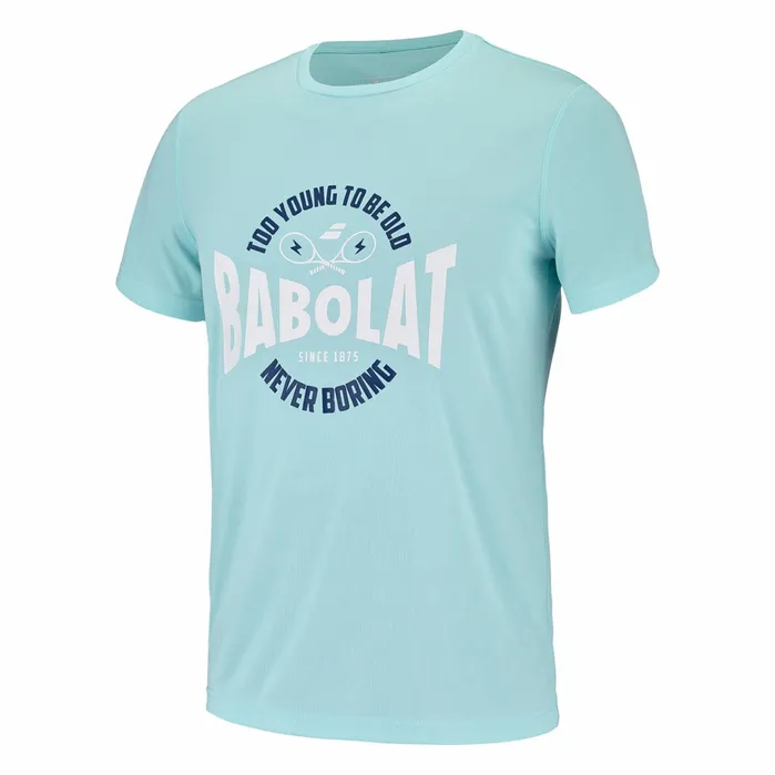 Men Tops Babolat Exercise Graphic Tee Heather Blue