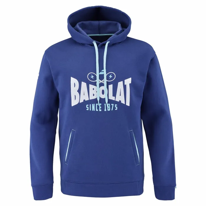 Men Tops Babolat Exercise Hood Sweat Blue