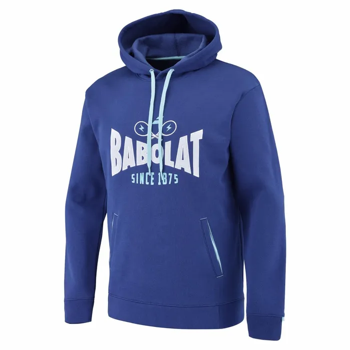 Men Tops Babolat Exercise Hood Sweat Blue