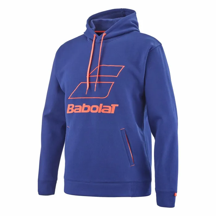 Men Tops Babolat Exercise Hood Sweat Dark Blue