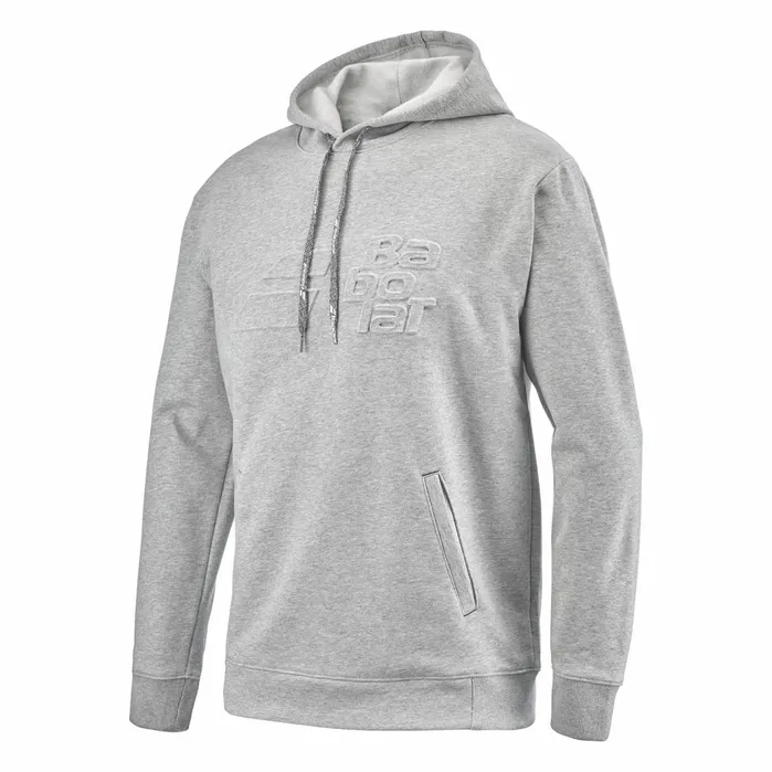 Men Tops Babolat Exercise Hood Sweat Men Flecked Gray