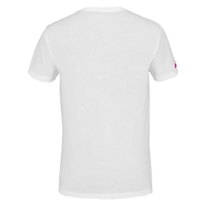 Men Tops Babolat Exercise Message Tee Heather Whitepink