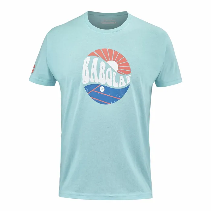 Men Tops Babolat Exercise Vintage Tee Heather Blue