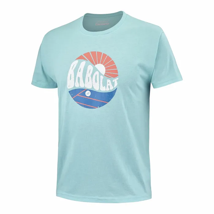 Men Tops Babolat Exercise Vintage Tee Heather Blue
