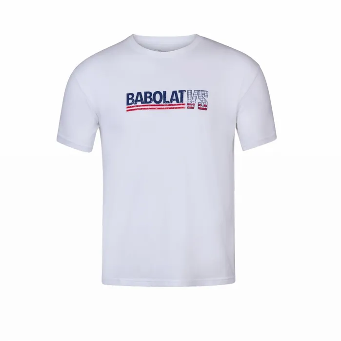 Men Tops Babolat Exercise Vintage Tee Heather White