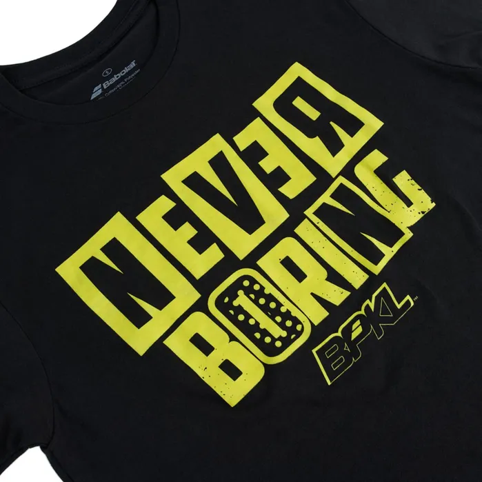 Men Tops Babolat Never Boring Tee Black