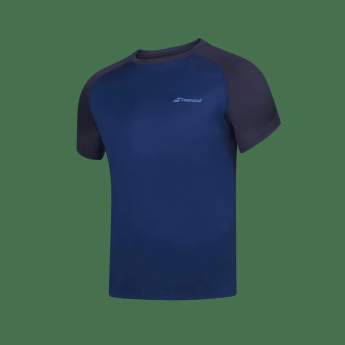 Men Tops Babolat Play Crew Neck Tee Dark Blue Men Tops Babolat Play Crew Neck Tee Dark Blue
