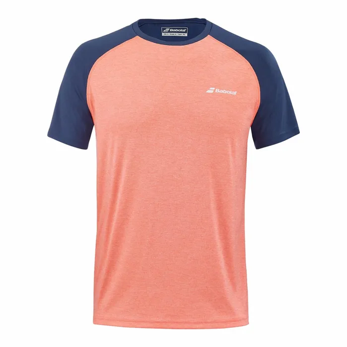 Men Tops Babolat Play Crew Neck Tee Orangedark Blue
