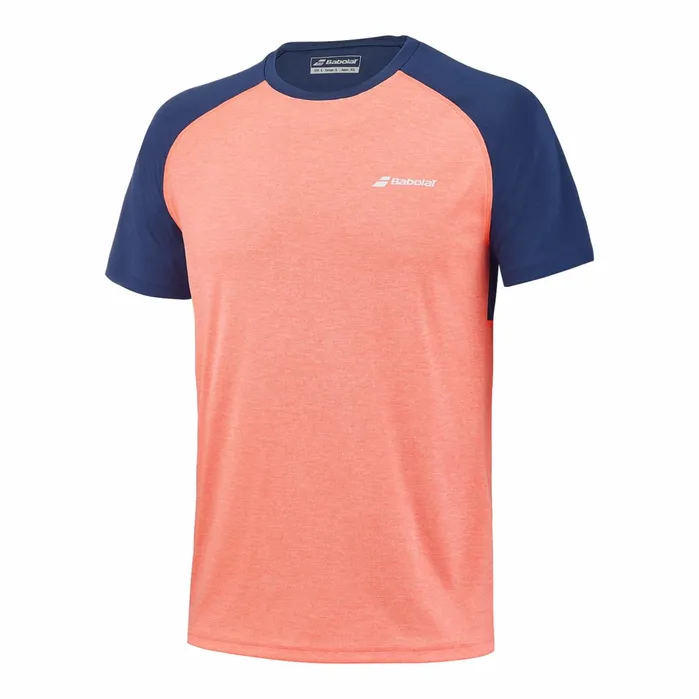 Men Tops Babolat Play Crew Neck Tee Orangedark Blue