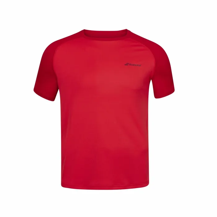 Men Tops Babolat Play Crew Neck Tee Red
