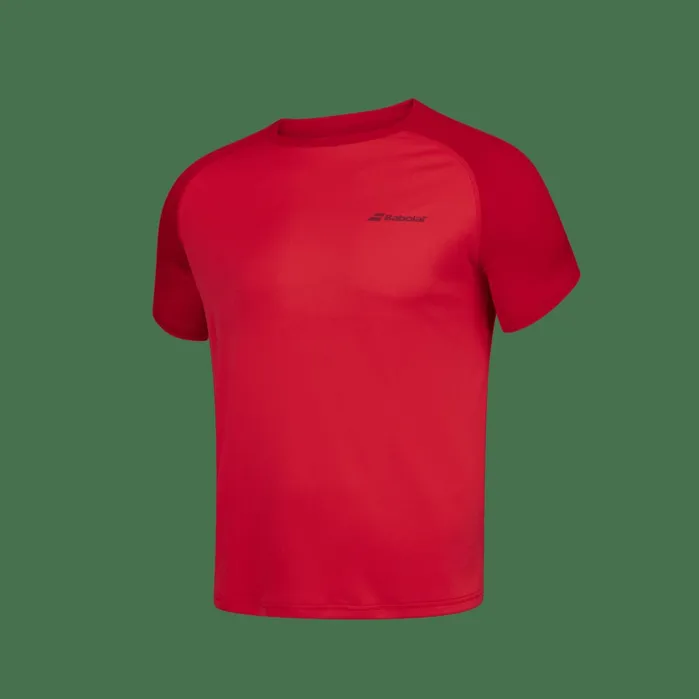Men Tops Babolat Play Crew Neck Tee Red Men Tops Babolat Play Crew Neck Tee Red