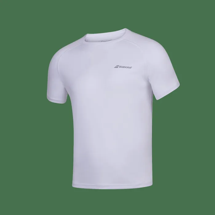 Men Tops Babolat Play Crew Neck Tee White Men Tops Babolat Play Crew Neck Tee White