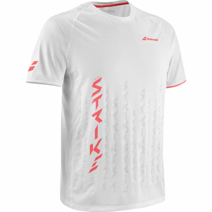 Men Tops Babolat Strike Crew Neck Tee Men White Red