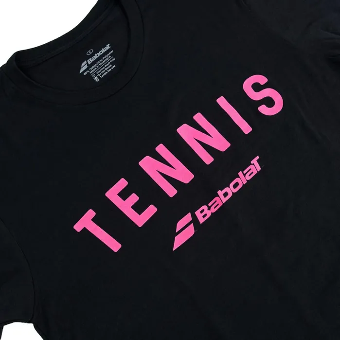 Men Tops Babolat Tennis Logo Tee Black