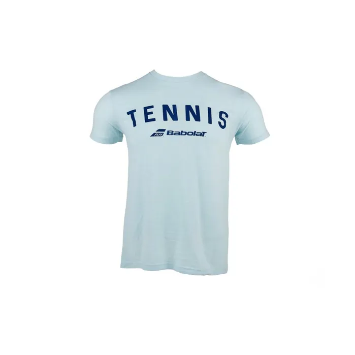 Men Tops Babolat Tennis Logo Tee Ice Blue