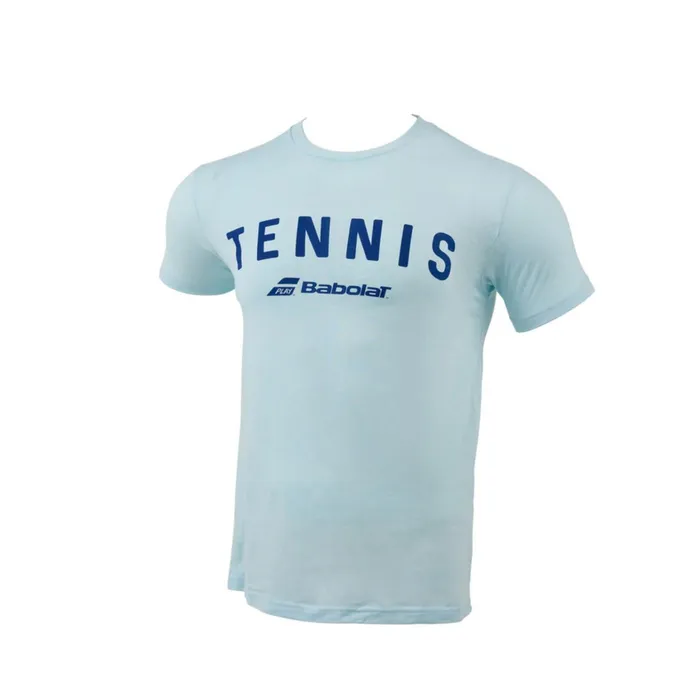 Men Tops Babolat Tennis Logo Tee Ice Blue