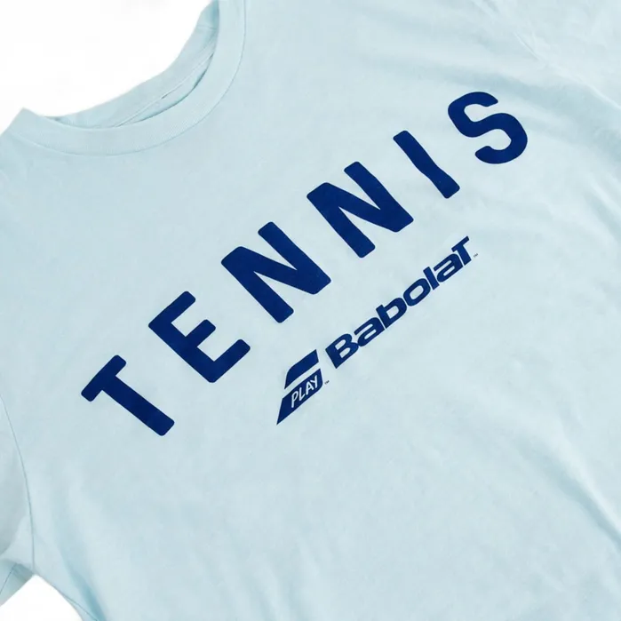 Men Tops Babolat Tennis Logo Tee Ice Blue