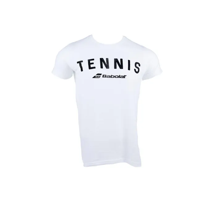 Men Tops Babolat Tennis Logo Tee White