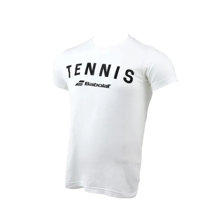 Men Tops Babolat Tennis Logo Tee White