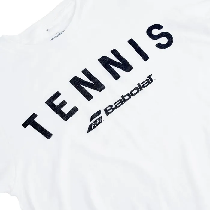 Men Tops Babolat Tennis Logo Tee White