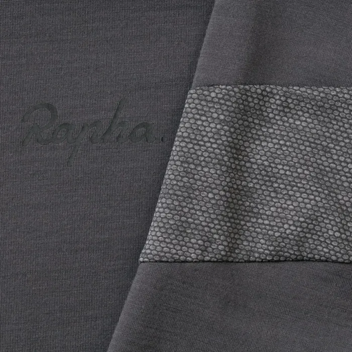 Men Trail Merino Short Sleeve Tshirt Dark Greyblack Rapha TShirts and Tops