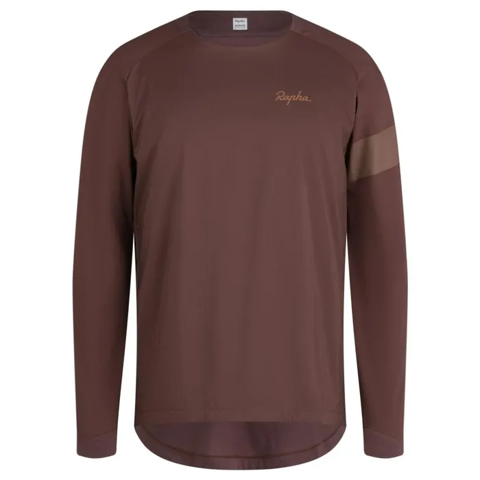 Men Trail Windblock Jersey Rapha Performance Trailwear Blacklight Greywalnut Brownchestnut Brown Rapha TShirts and Tops