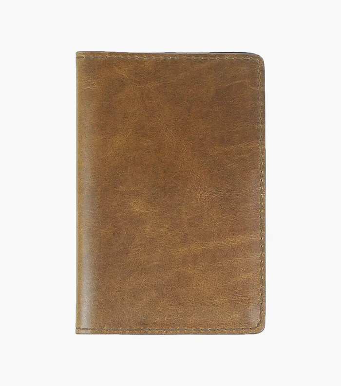 Men Travel Passport Wallet Made In USA Cognac Florsheim Small Leather Goods