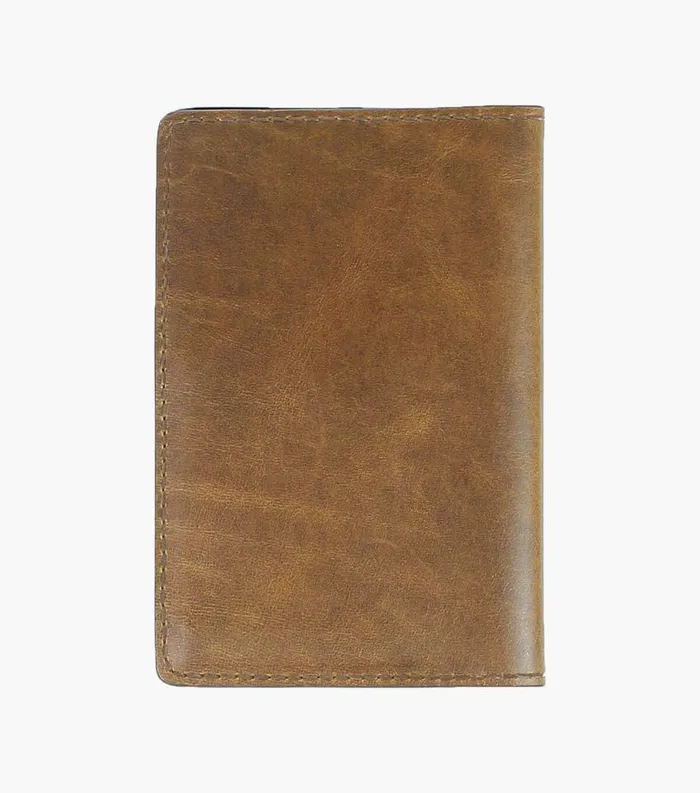 Men Travel Passport Wallet Made In USA Cognac Florsheim Small Leather Goods