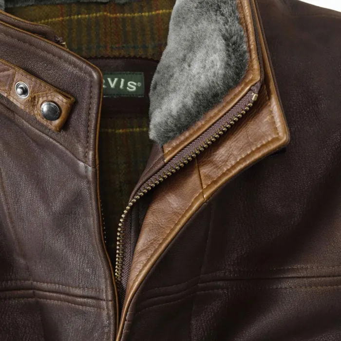 Men Trekker Shearling Vest Dark Brown Orvis Jackets
