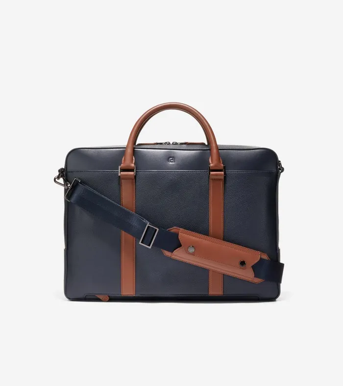 Men Triboro Briefcase Navy Blazernew British Tan Cole Haan Backpacks and Briefcases