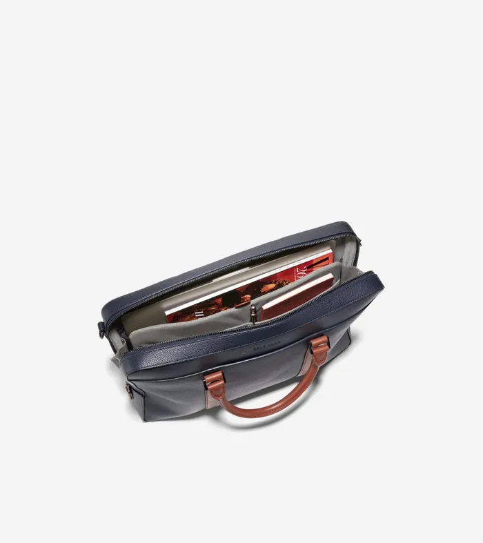 Men Triboro Briefcase Navy Blazernew British Tan Cole Haan Backpacks and Briefcases