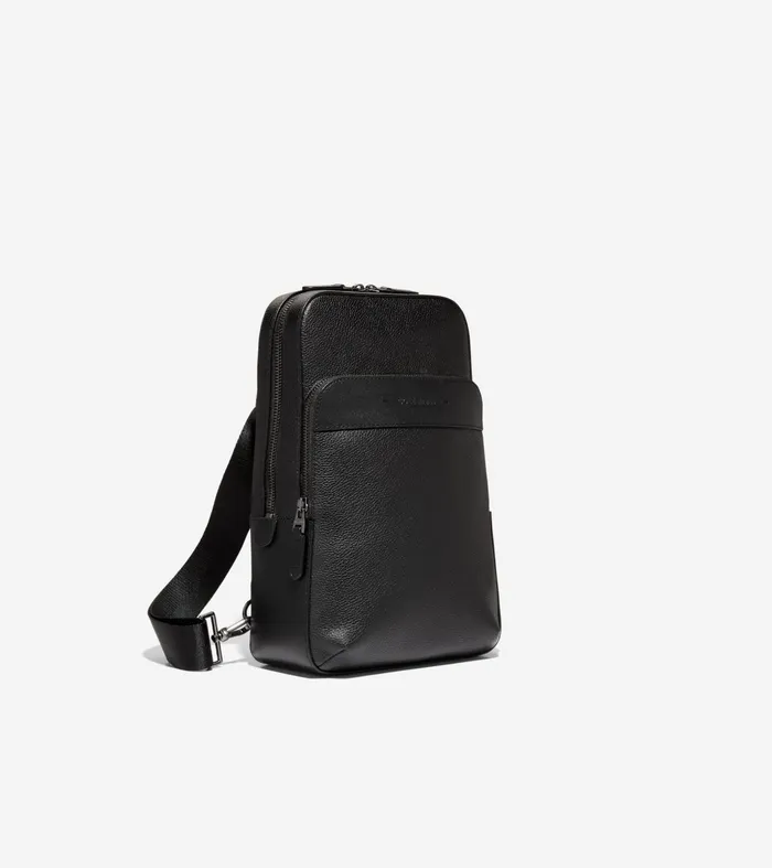 Men Triboro Sling Bag Black Cole Haan Backpacks and Briefcases