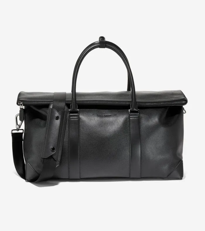 Men Triboro Weekender Bag Black Cole Haan Duffle Bags and Weekenders