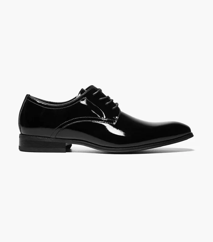 Men Tux Plain Toe Oxford Black Patent Florsheim Dress Shoes