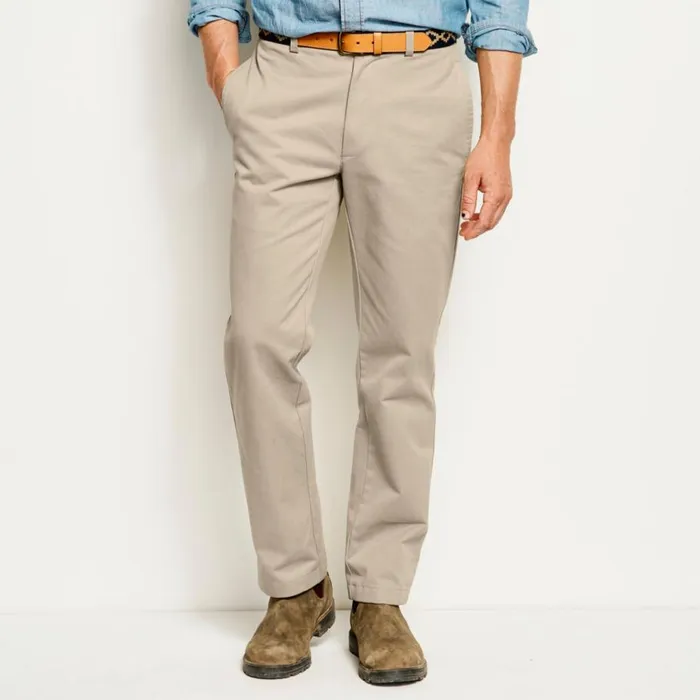 Men Ultimate Khakis Plain Front Pants Khaki Orvis Pants