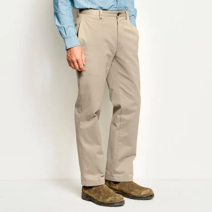 Men Ultimate Khakis Plain Front Pants Khaki Orvis Pants