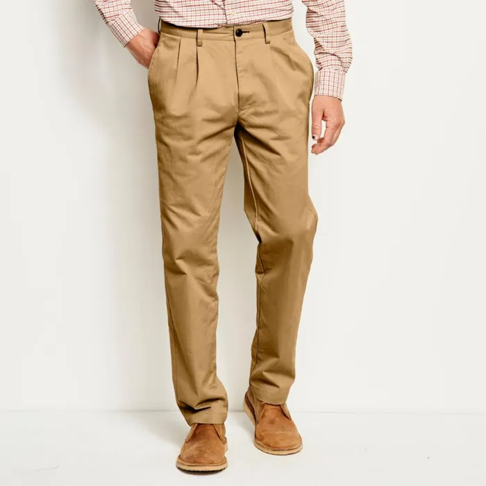 Men Ultimate Khakis Pleated Front Pants Field Khaki Orvis Pants