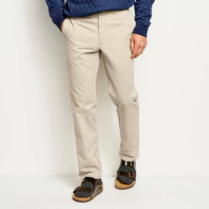 Men Ultimate Khakis Trim Fit Plain Front Pants Khaki Orvis Pants
