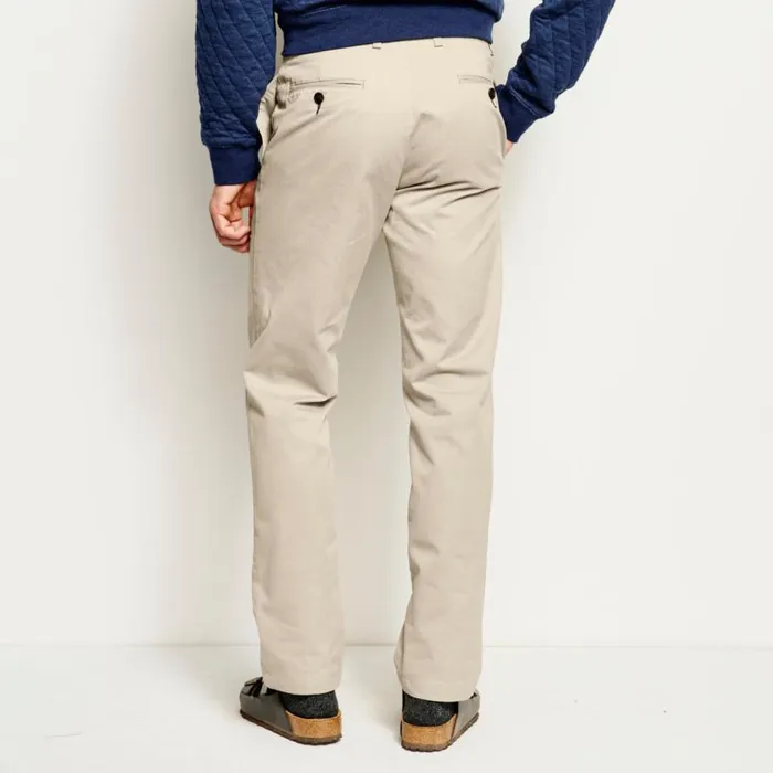 Men Ultimate Khakis Trim Fit Plain Front Pants Khaki Orvis Pants