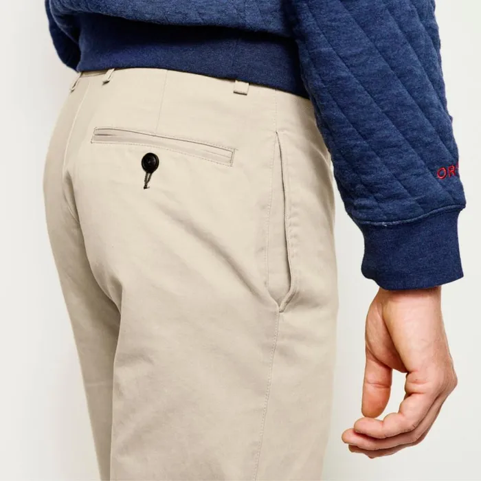 Men Ultimate Khakis Trim Fit Plain Front Pants Khaki Orvis Pants