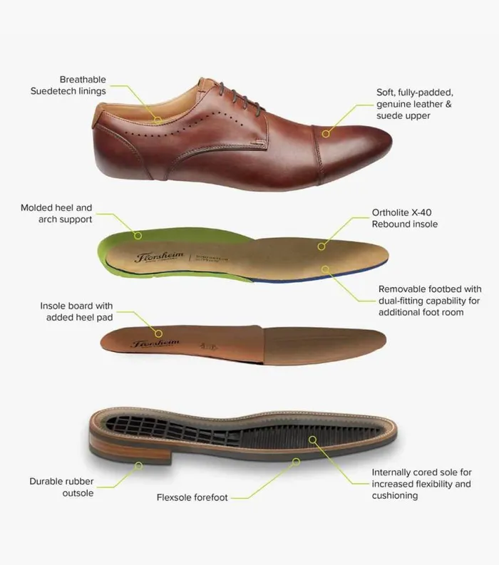 Men Uptown Moc Toe Slip On Cognac Florsheim Florsheim Comfortech