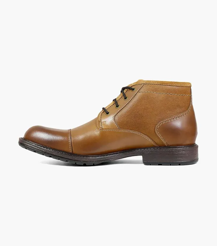 Men Vandall Cap Toe Lace Up Boot Tan Florsheim Casual Shoes