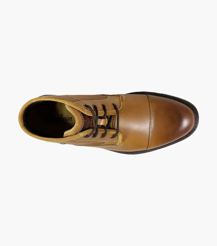 Men Vandall Cap Toe Lace Up Boot Tan Florsheim Casual Shoes